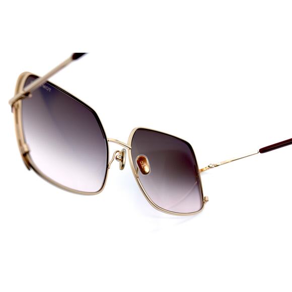 NEW TOM FORD TF1006/S RAPHAELA GOLD BURGUNDY GREY GRADIENT AUTHENTIC SUN… - Picture 10 of 10